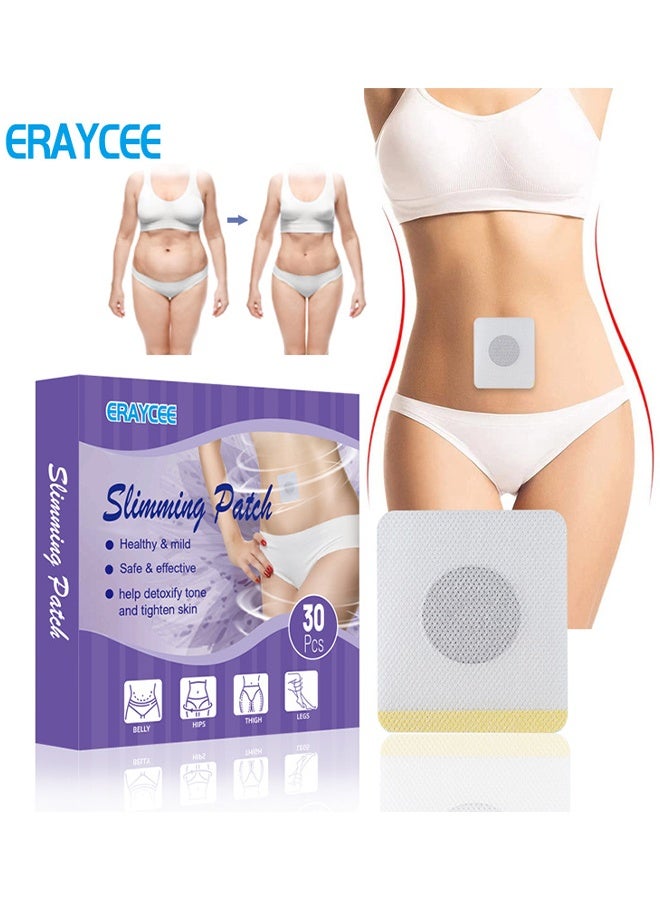 ERAYCEE 30Pcs Slimming Patch For Body Contouring, Tightens And Tones Your Skin, Helps To Improve Your Overall Health, Can Be Used Anytime and Anywhere, Belly Stickers Suitable For All Body Types - Image 1